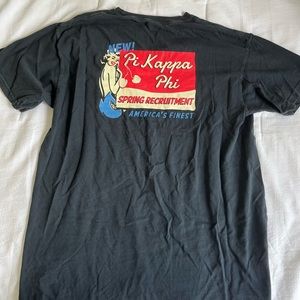 Pi Kappa Phi Black T-shirt, Comfort Colors Large